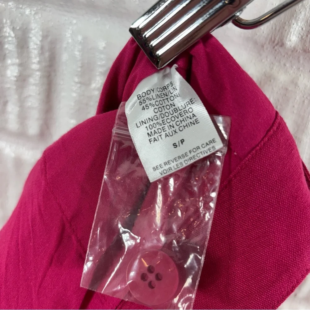 Cami NYC‎ Raspberry Rylie High Waist Wide Leg Linen Trousers Pink NWT Small